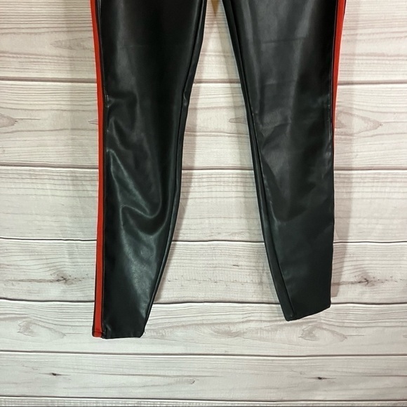 Blank NYC Light my Fire Faux Leather Pull on Pants with Red Stripes - Picture 7 of 12
